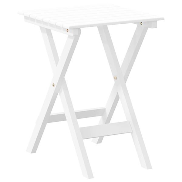 vidaXL Cadeiras de baloiço 2 pcs c/ mesa dobrável álamo maciço branco
