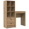 vidaXL Mesa Carvalho Artesanal 105,5 x 34 x 127 cm 2 unid.