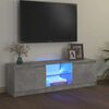 vidaXL M&oacute;vel de TV com luzes LED 120x30x36 cm cinzento cimento