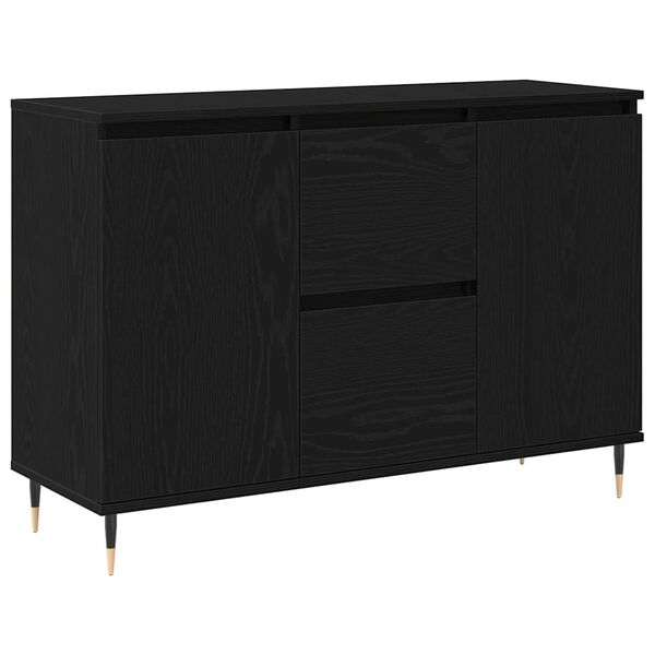 vidaXL Buffet Carvalho Preto 101,5 x 35 x 70 cm Madeira processada