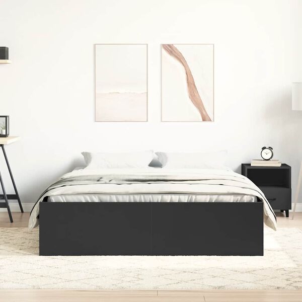 vidaXL Estrutura de cama 120x200 cm preto