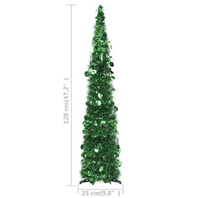 vidaXL Árvore de Natal pop-up artificial 120 cm PET verde