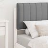 vidaXL Estrutura de Cama com Cabeceira Estofada Cinzento-claro