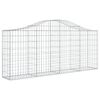 vidaXL Cestos gabião arqueados 12pcs 200x30x80/100cm ferro galvanizado