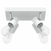 vidaXL Foco de teto com holofotes Branco 26,5 x 26 x 11,5 cm Metal