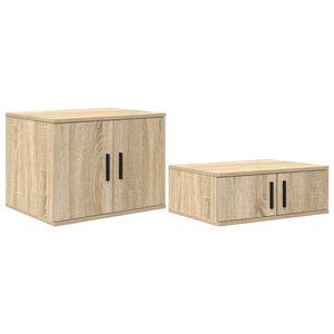 vidaXL Arm&aacute;rio de arruma&ccedil;&atilde;o 2 pcs Carvalho Sonoma 127 x 41 x 40 cm