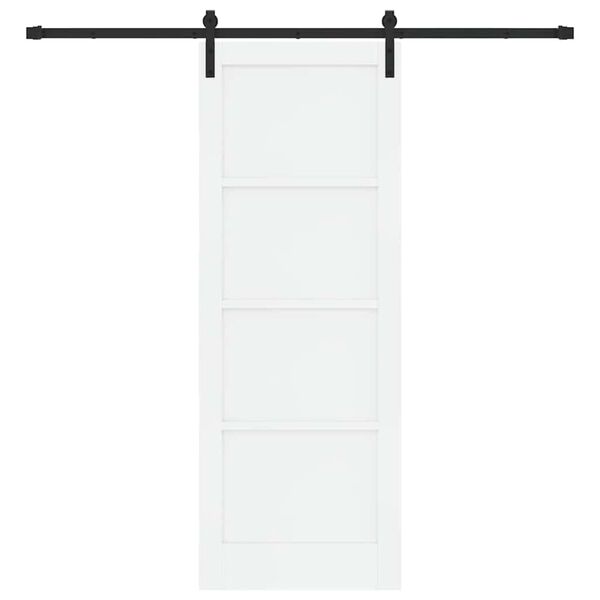 vidaXL Porta Deslizante Branco 78 x 211 cm Madeira de Pinheiro S&oacute;lida