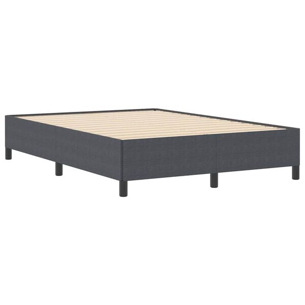 vidaXL Cama Box Cinza Escuro 140 x 200 cm Tecido de Veludo Cotele