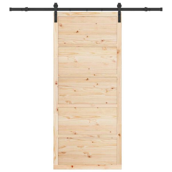 vidaXL Porta Deslizante Castanho 80 x 208 cm