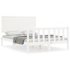 vidaXL Cama sem colch&atilde;o 120x200 cm madeira de pinho maci&ccedil;a branco
