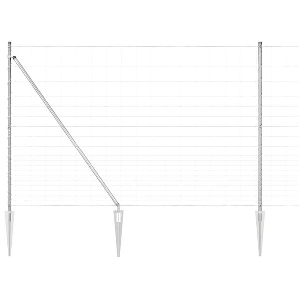 vidaXL Poste de Cerca Galvanizado 25 x 1,6 m A&ccedil;o