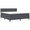 vidaXL Cama Box com cabeceira Cinza Escuro e Branco 180 x 200 cm
