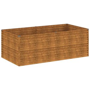 vidaXL Canteiro elevado de jardim 196x100x69 cm aço corten