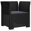 vidaXL Poltrona 1 Lugar com Almofada Look Rattan PP Antracite
