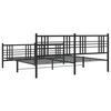 vidaXL Estrutura de cama sem colch&atilde;o com p&eacute;s 180x200 cm preto