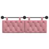 vidaXL Cabeceira Suspensa Rosa 150 x 55 x 7 cm Veludo