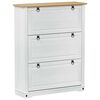 vidaXL Arm&aacute;rio de Sapatos com gaveta Corona Branco 99 x 32 x 122 cm