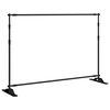 vidaXL Suporte para fundo fotogr&aacute;fico 305x243 cm a&ccedil;o preto