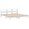 vidaXL Cama com estante sem colch&atilde;o 180x200 cm pinho maci&ccedil;o branco
