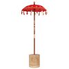 vidaXL Parasol Balin&ecirc;s com Base Vermelho 95 x 95 x 260 cm