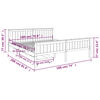 vidaXL Estrutura cama c/ 2 gavetas 180x200cm pinho maci&ccedil;o cinza-escuro