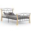 vidaXL Estrutura de cama 100x200 cm metal preto