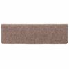 vidaXL Tapetes de escada autoadesivos 5 pe&ccedil;as 65x21x4 cm castanho claro com borda retangular