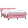 vidaXL Cama box spring com colch&atilde;o 160x210 cm veludo rosa