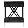 vidaXL Mesa de cabeceira com luzes LED Infinity 40x40x49 cm preto