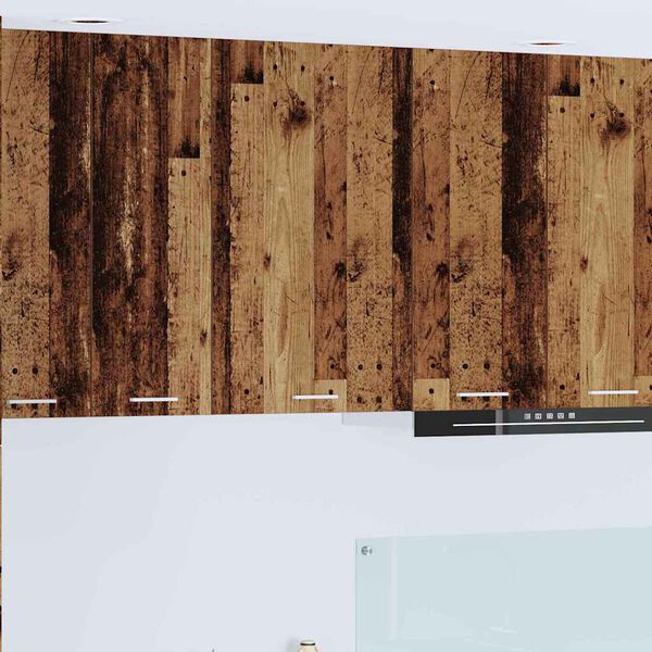 vidaXL Arm&aacute;rio suspenso Madeira Antiga e Branco 50 x 31 x 80 cm