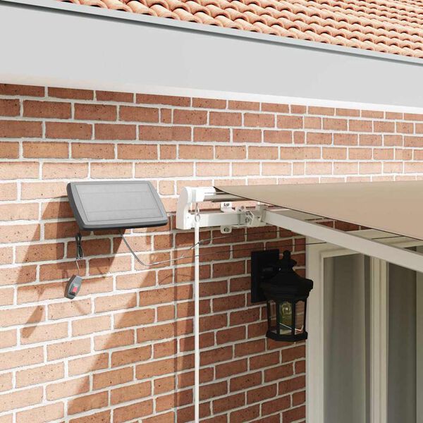 vidaXL Toldo Retr&aacute;til Manual Bege 500 &times; 300 cm Tecido e A&ccedil;o