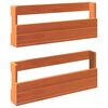 vidaXL Sapateira parede 2 pcs 59x8,5x23,5cm pinho maci&ccedil;o castanho cera