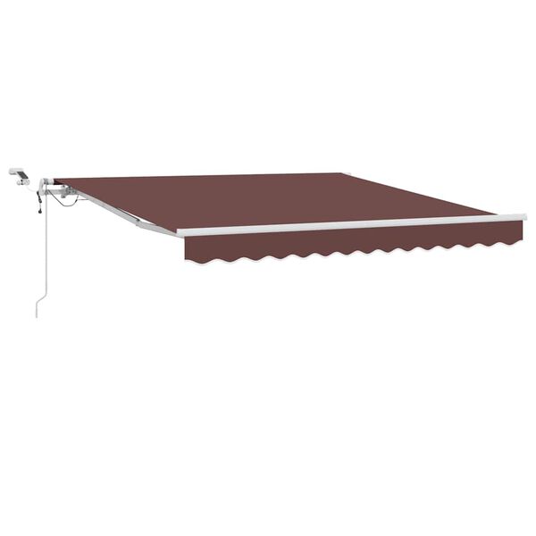 vidaXL Toldo retr&aacute;til autom&aacute;tico com luz LED 300x250 cm castanho