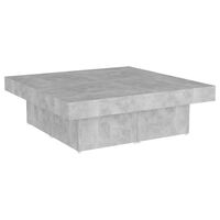 vidaXL Mesa de centro 90x90x28 cm contraplacado cinzento cimento