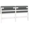 vidaXL Cabeceira estofada com cabeceira Branco e Cinza Claro 180 cm