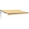 vidaXL Toldo retr&aacute;til autom&aacute;tico 4,5x3 m amarelo e branco