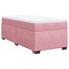 vidaXL Cama com molas/colch&atilde;o 90x190 cm veludo rosa