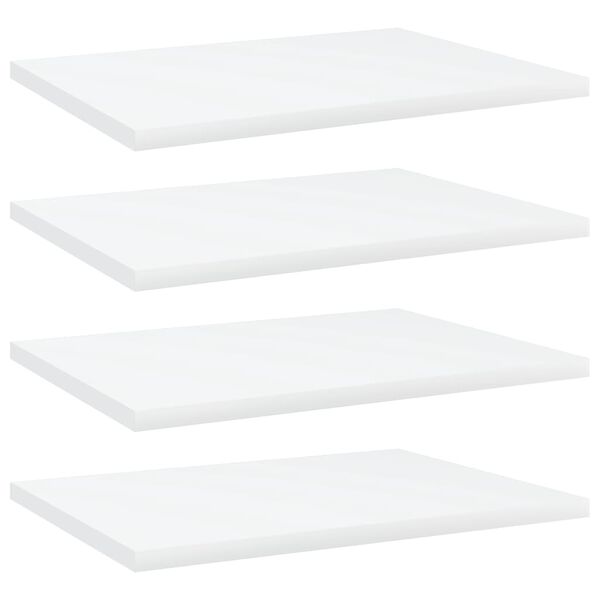vidaXL Prateleiras para estante 4 pcs 40x30x1,5cm contraplacado branco