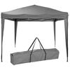 ProGarden Tenda p/ festas Easy-Up 300x300x245 cm cinzento