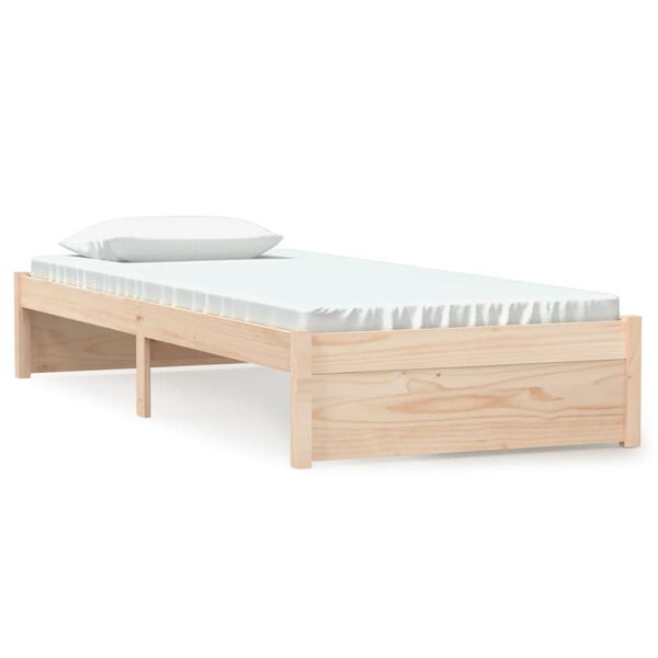 vidaXL Estrutura cama pequena solteiro 75x190 cm madeira maci&ccedil;a