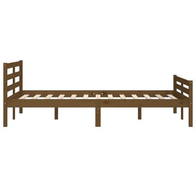 vidaXL Estrutura cama king 150x200 cm madeira maciça castanho-mel