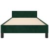vidaXL Estrutura de cama sem colch&atilde;o 120x200 cm veludo verde-escuro