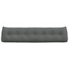 vidaXL Travesseiro para Costas Cinza Escuro 200 x 24 x 50 cm tecido