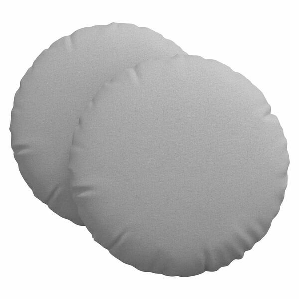 vidaXL Almofadas de Assento 2 pcs Cinza Nuvem &Oslash;60 x 21 cm tecido