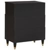 vidaXL Buffet com porta Preto 60 x 33 x 75 cm Madeira de manga maci&ccedil;a