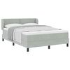 vidaXL Cama Box com cabeceira Cinzento-claro 140 x 200 cm Veludo