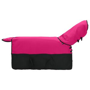 vidaXL Cobertor de Cavalo Rosa e Preto 75 cm Poli&eacute;ster