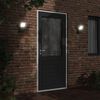 vidaXL Candeeiros parede LED p/ exterior 2 pcs alum&iacute;nio fundido preto