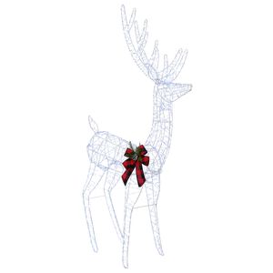 vidaXL Rena de Natal 3D LOVIISA 560 LED Branco frio 96 x 40 x 180 cm