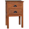 vidaXL Mesa de cabeceira 40x35x60 cm madeira de teca maci&ccedil;a